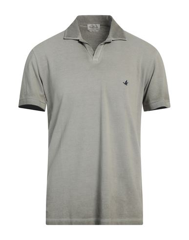 Brooksfield Man Polo Shirt Grey Size 46 Cotton