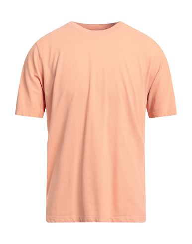 Alpha Studio Man T-shirt Salmon Pink Size 42 Cotton, Elastane