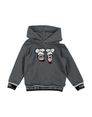 Dolce & Gabbana Babies'  Toddler Boy Sweatshirt Grey Size 6 Cotton, Wool, Acrylic, Viscose, Polyester In Gray