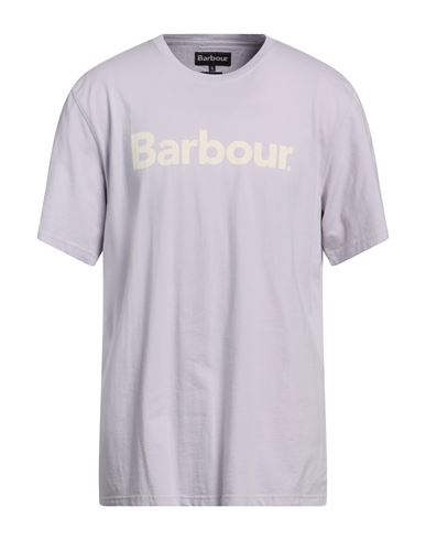 Barbour Logo Tee Man T-shirt Lilac Size Xl Cotton In Purple
