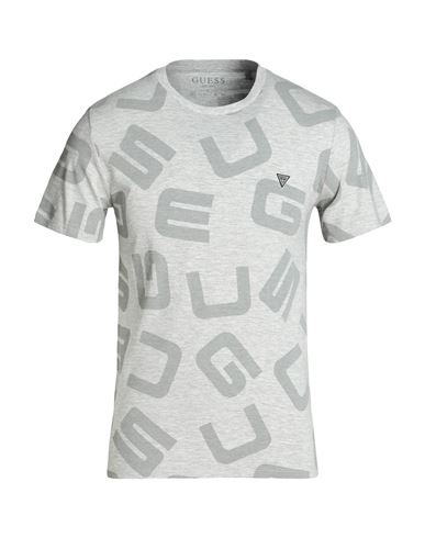 Guess Man T-shirt Grey Size Xs Cotton In Gray