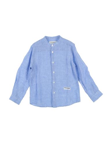 Paolo Pecora Babies'  Toddler Boy Shirt Sky Blue Size 4 Linen