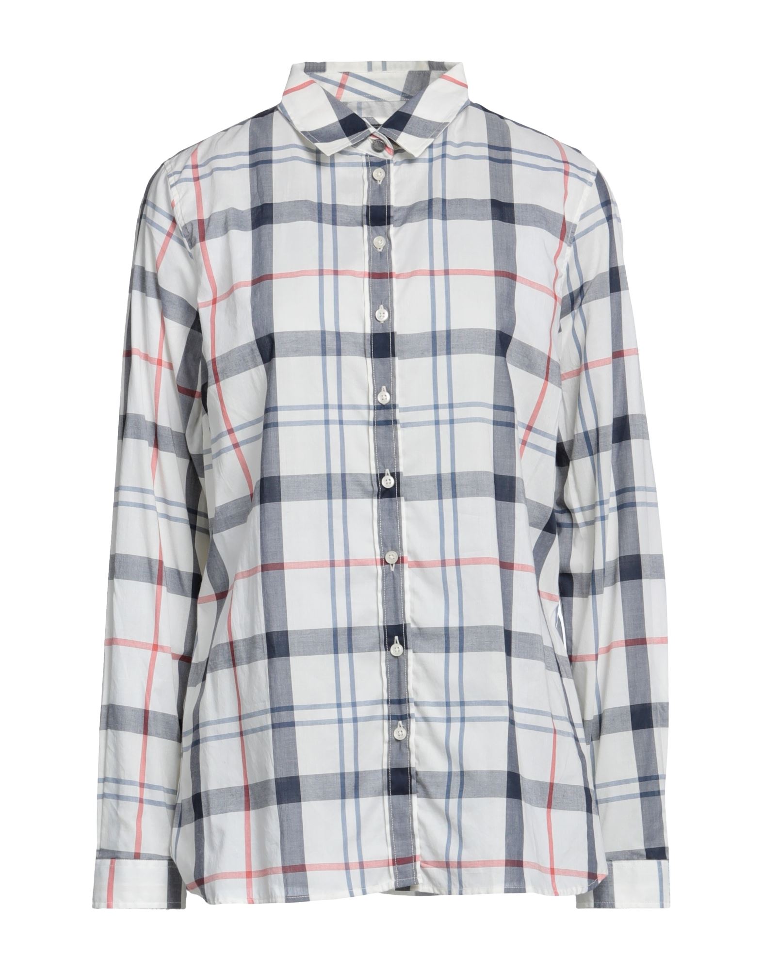 Barbour Woman Shirt Ivory Size 12 Cotton In White