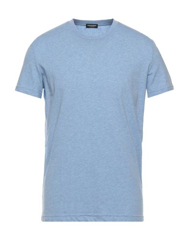 Dsquared2 Man Undershirt Azure Size Xs Cotton, Elastane In Blue