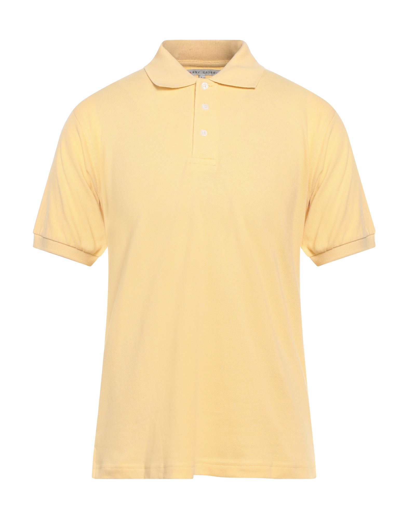 Hardy Crobb's Man Polo Shirt Light Yellow Size L Cotton