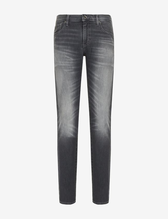 Armani Exchange Jeans Slim Fit Nero Cotone, Poliestere, Elastan