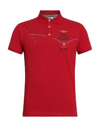 Frecce Tricolori Man Polo shirt White Size XL Cotton, Elastane