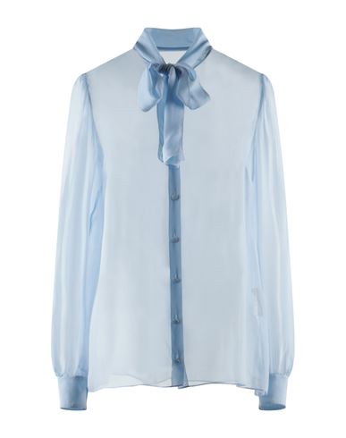 Dolce & Gabbana Woman Shirt Sky Blue Size 14 Silk