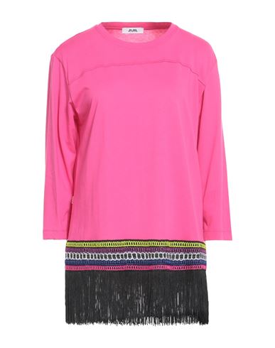 Jijil Woman T-shirt Fuchsia Size 6 Cotton In Pink