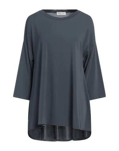 Le Tricot Perugia Woman T-shirt Lead Size Xxl Viscose, Elastane