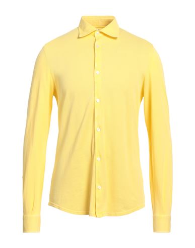 Fedeli Man Shirt Yellow Size 40 Cotton