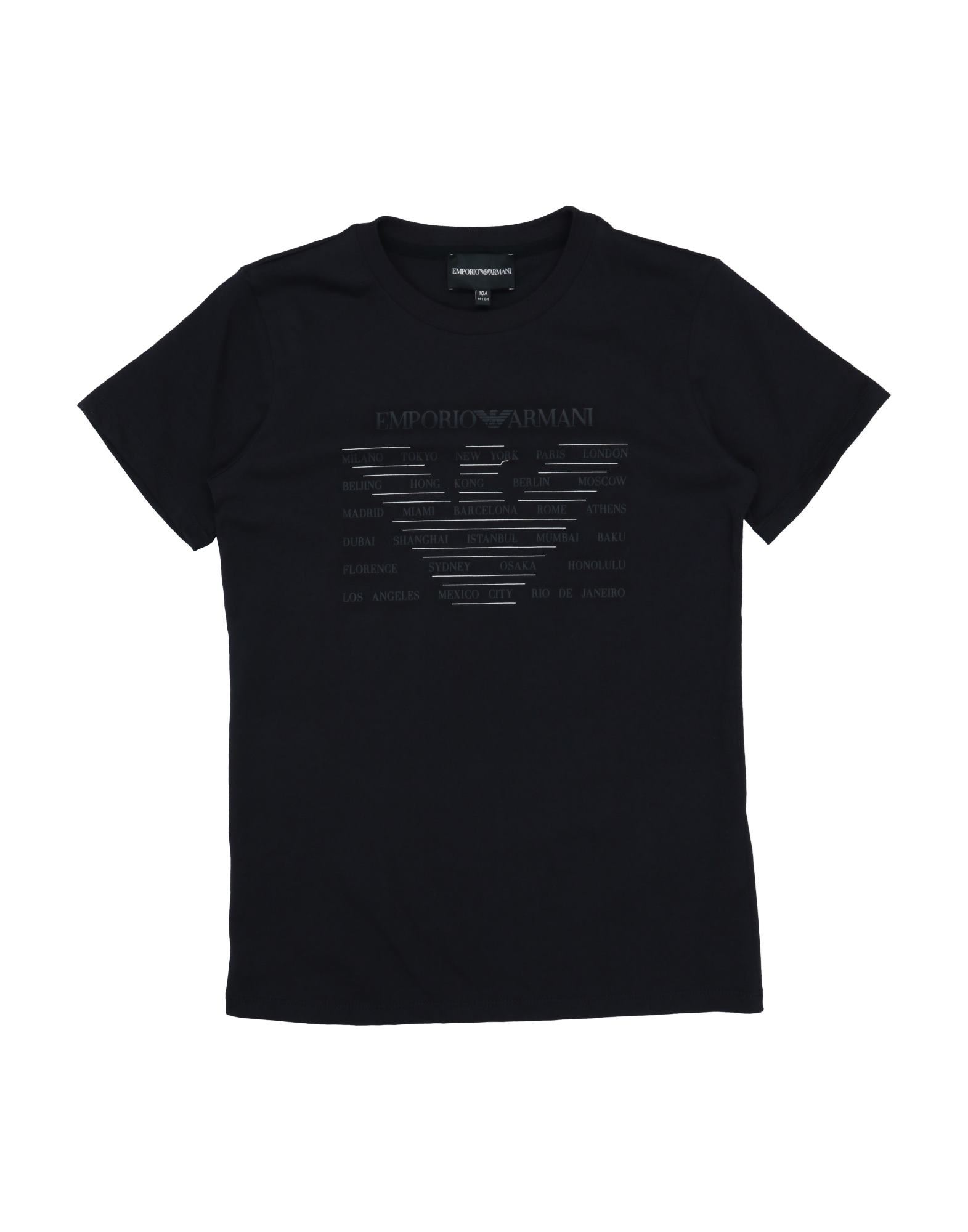 Emporio Armani Kids'  T-shirts In Blue