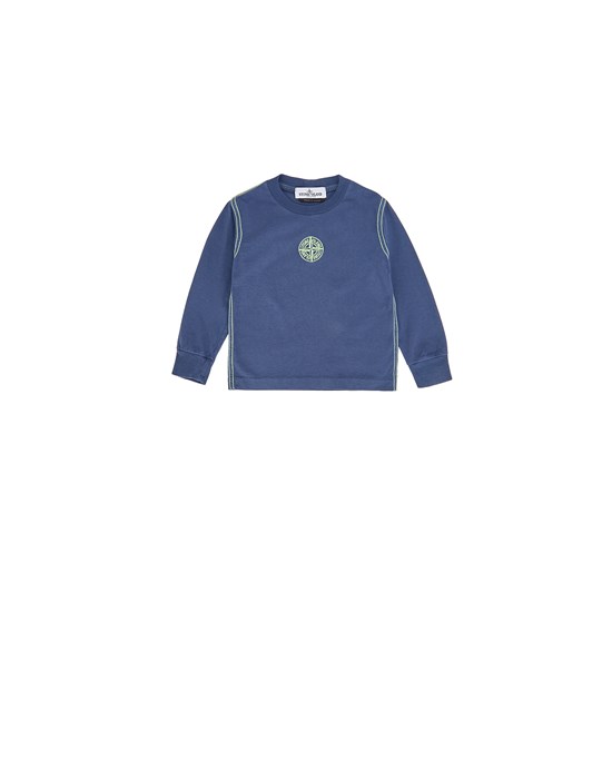 T-shirt manches longues Homme 20550 COTTON JERSEY_GARMENT DYED Front STONE ISLAND BABY