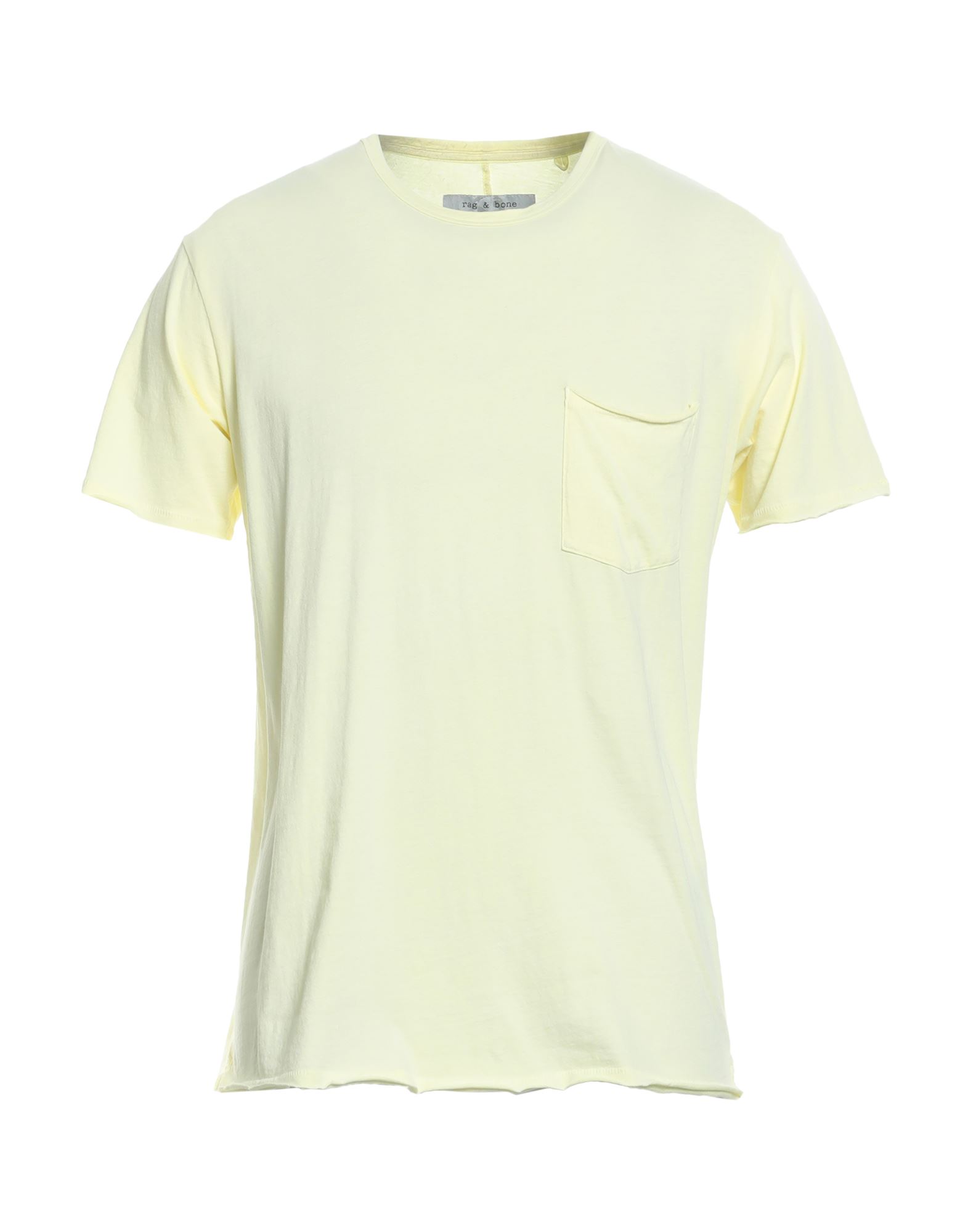 Rag & Bone Man T-shirt Light Yellow Size Xxl Organic Cotton