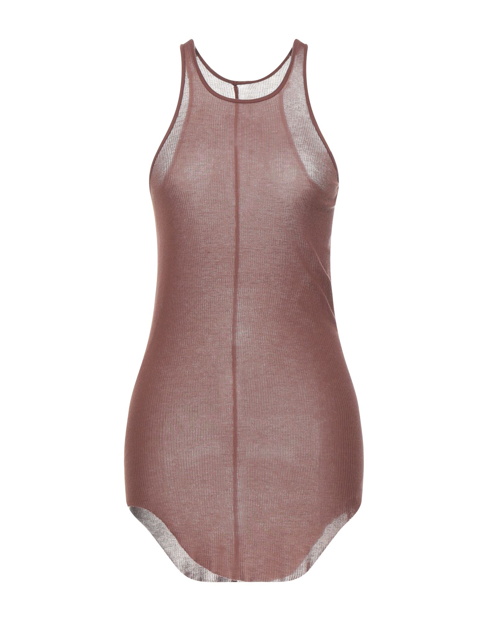 Rick Owens Tank Tops In Cocoa