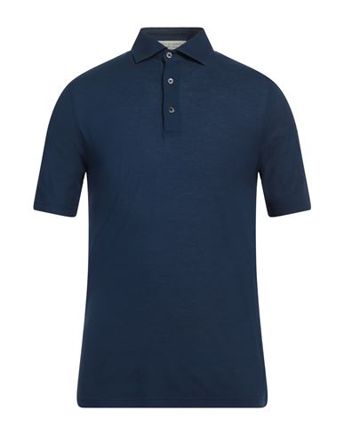 Filippo De Laurentiis Man Polo Shirt Navy Blue Size 40 Cotton