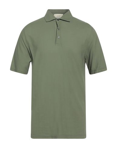 Filippo De Laurentiis Man Polo Shirt Military Green Size 44 Cotton