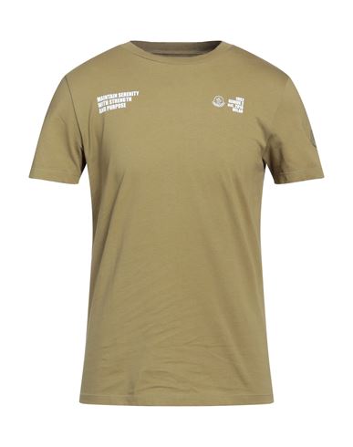 Moncler 2  1952 Man T-shirt Military Green Size L Cotton