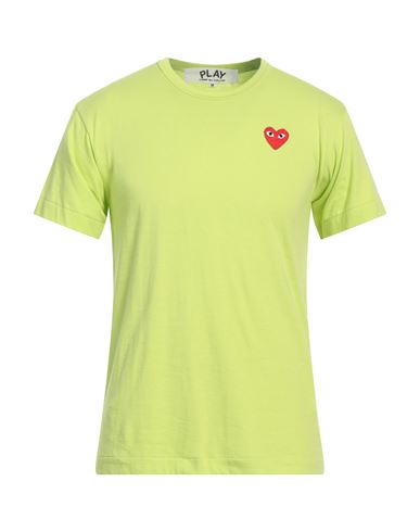 Comme Des Garçons Play Man T-shirt Light Green Size M Cotton