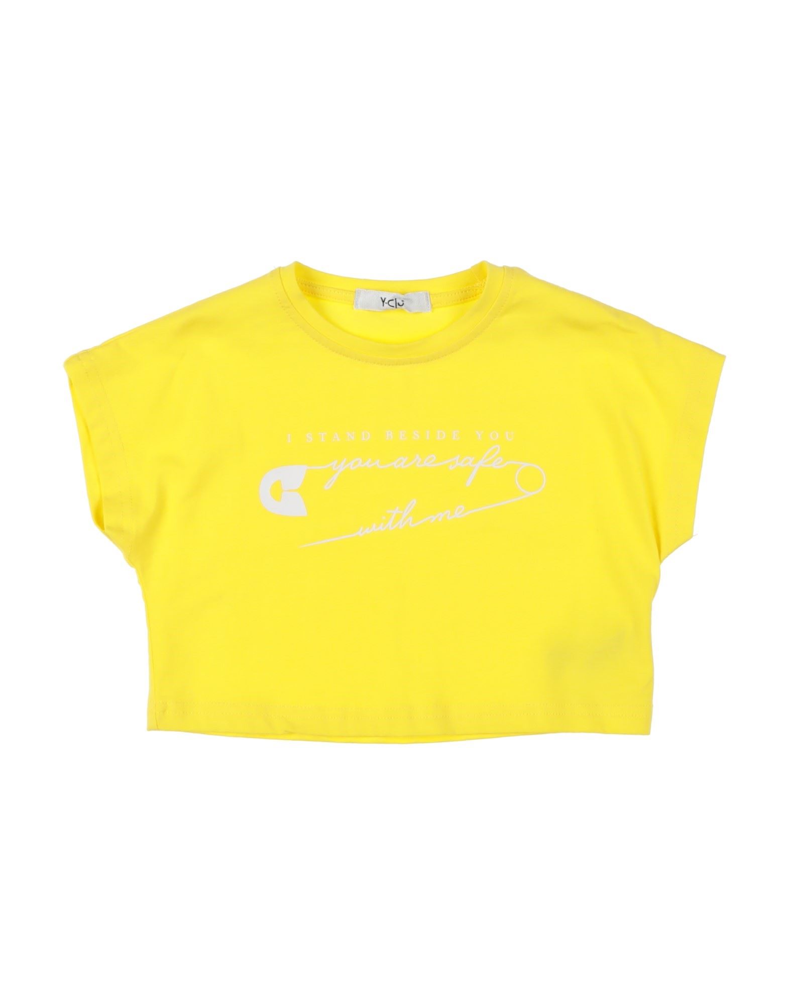 Y-clù Kids'  Toddler Girl T-shirt Yellow Size 7 Cotton, Elastane