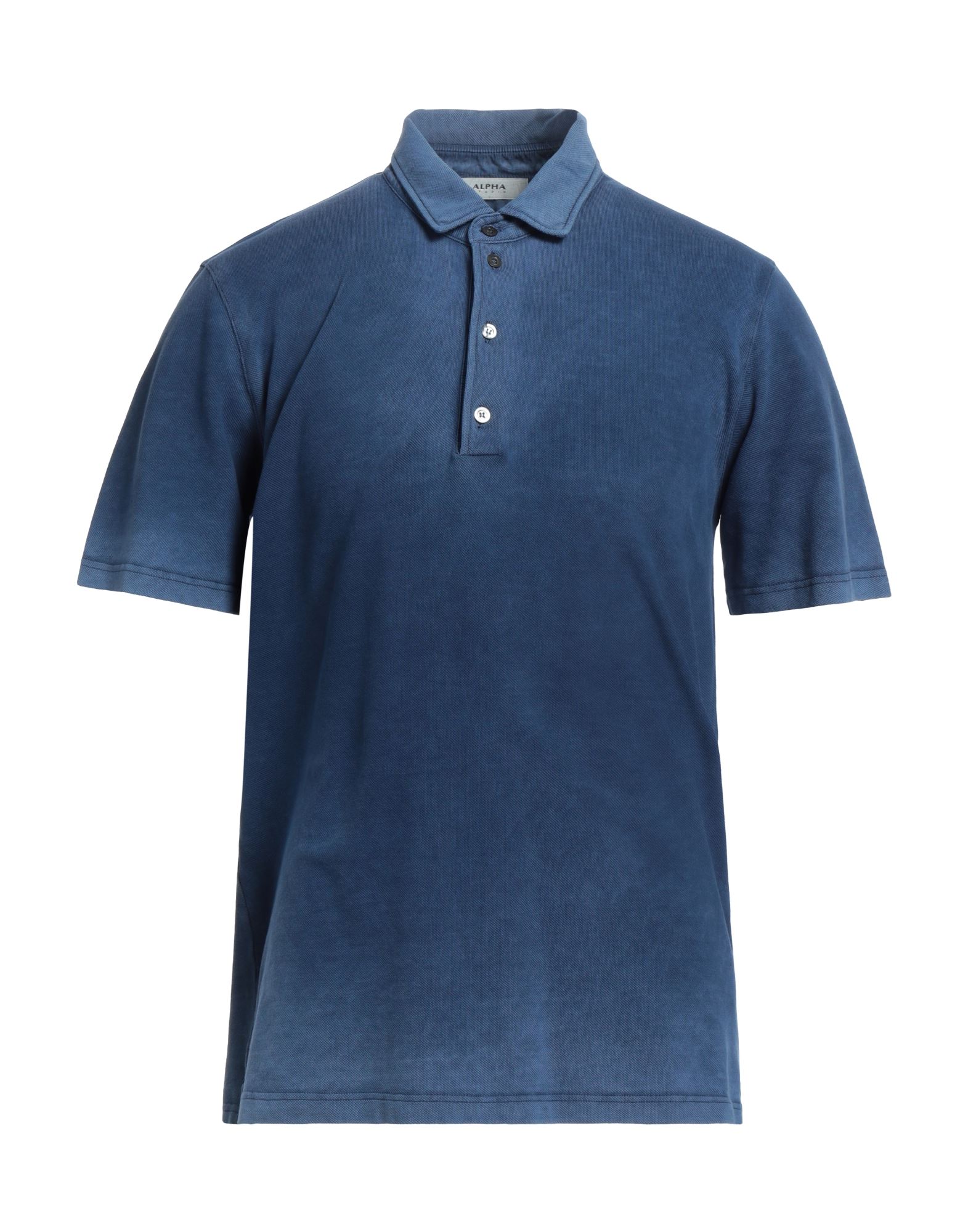Alpha Studio Polo Shirts In Navy Blue