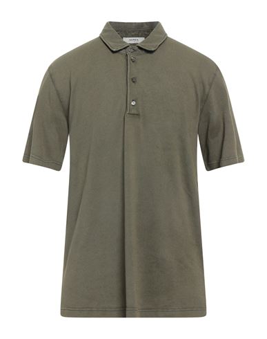 Alpha Studio Man Polo Shirt Military Green Size 46 Cotton