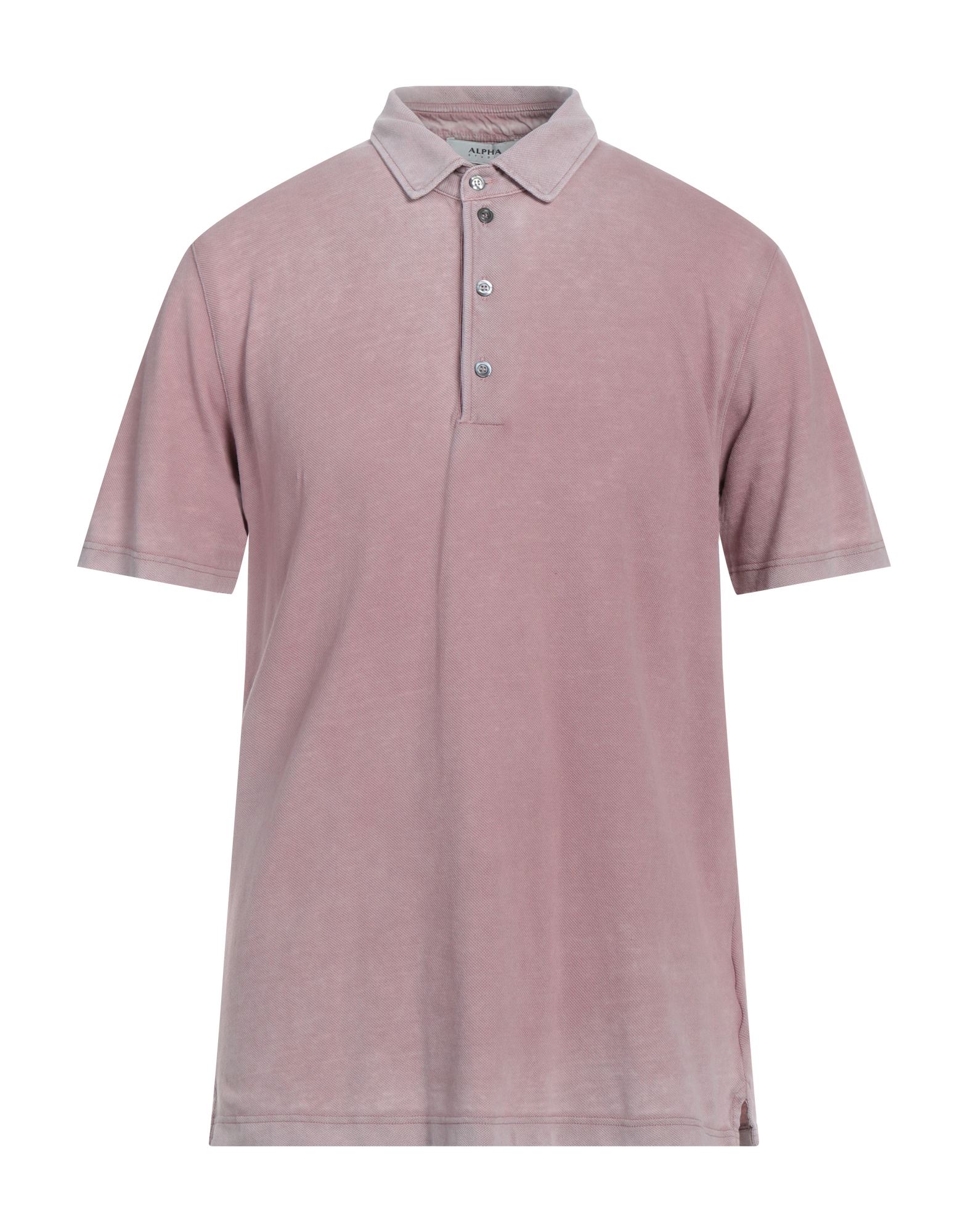 Alpha Studio Polo Shirts In Pink