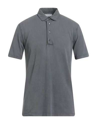 Alpha Studio Man Polo Shirt Lead Size 42 Cotton In Grey