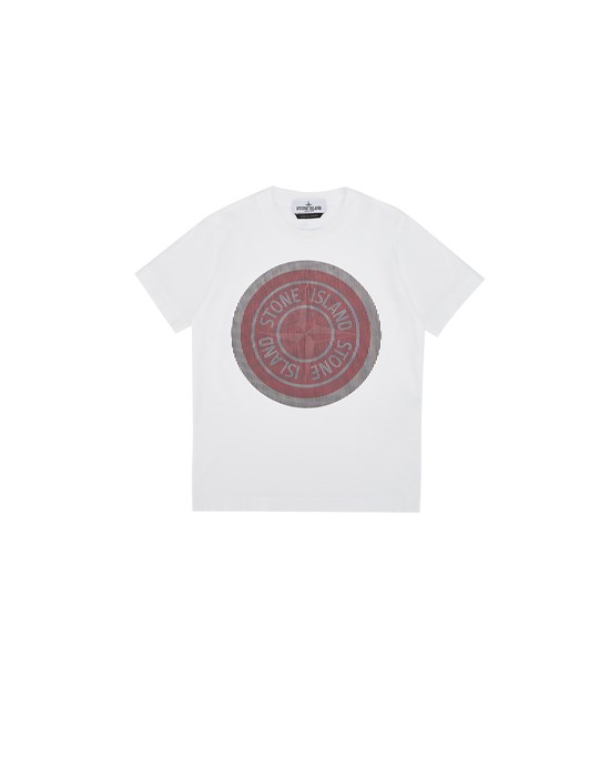 T-shirt manches courtes Homme 21069 COTTON JERSEY_'LENTICULAR LOGO' PRINT_ GARMENT DYED Front STONE ISLAND KIDS