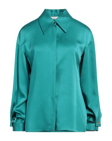 Liviana Conti Woman Shirt Emerald Green Size 8 Acetate, Viscose, Elastane