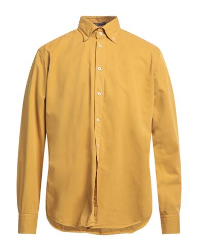 B.d.baggies B. D.baggies Man Shirt Ocher Size Xxl Cotton In Yellow