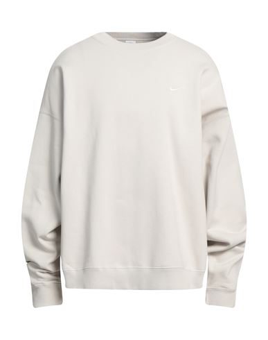 Nike Man Sweatshirt Beige Size Xxl Cotton, Polyester