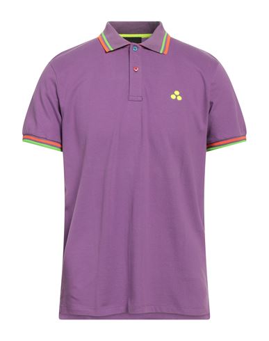 Peuterey Logo刺绣polo衫 In Purple