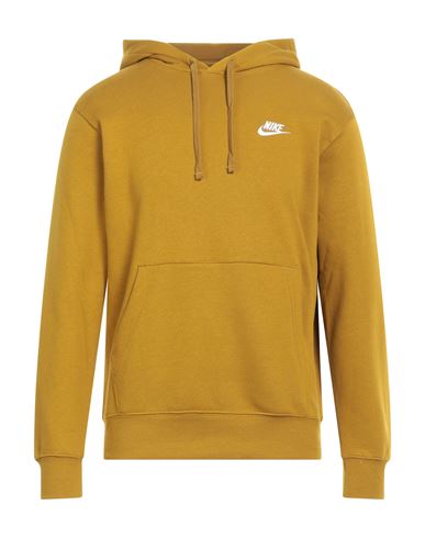 Shop Nike Man Sweatshirt Mustard Size Xl Cotton, Polyester In Yellow