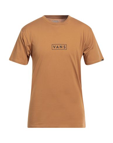 Vans Man T-shirt Camel Size Xxl Cotton In Beige