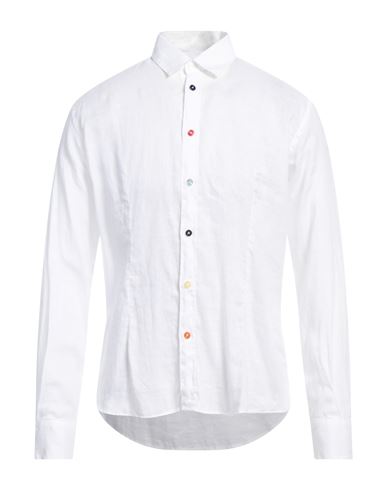 Shop Grey Daniele Alessandrini Man Shirt White Size M Linen