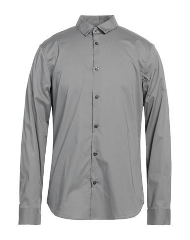 Armani Exchange Man Shirt Grey Size S Cotton, Elastane