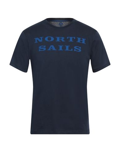 North Sails Man T-shirt Midnight Blue Size L Cotton