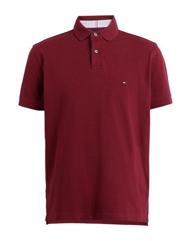 Shop Tommy Hilfiger 1985 Regular Polo Man Polo Shirt Burgundy Size S Cotton, Elastane In Red