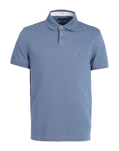 Tommy Hilfiger 1985 Regular Polo Man Polo Shirt Pastel Blue Size M Cotton, Elastane