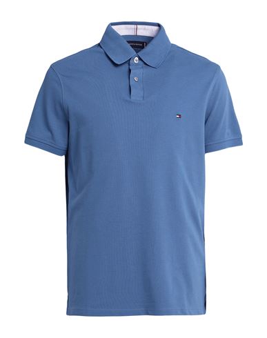 Shop Tommy Hilfiger 1985 Regular Polo Man Polo Shirt Slate Blue Size L Cotton, Elastane