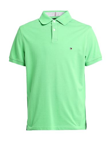 Shop Tommy Hilfiger 1985 Regular Polo Man Polo Shirt Green Size L Cotton, Elastane