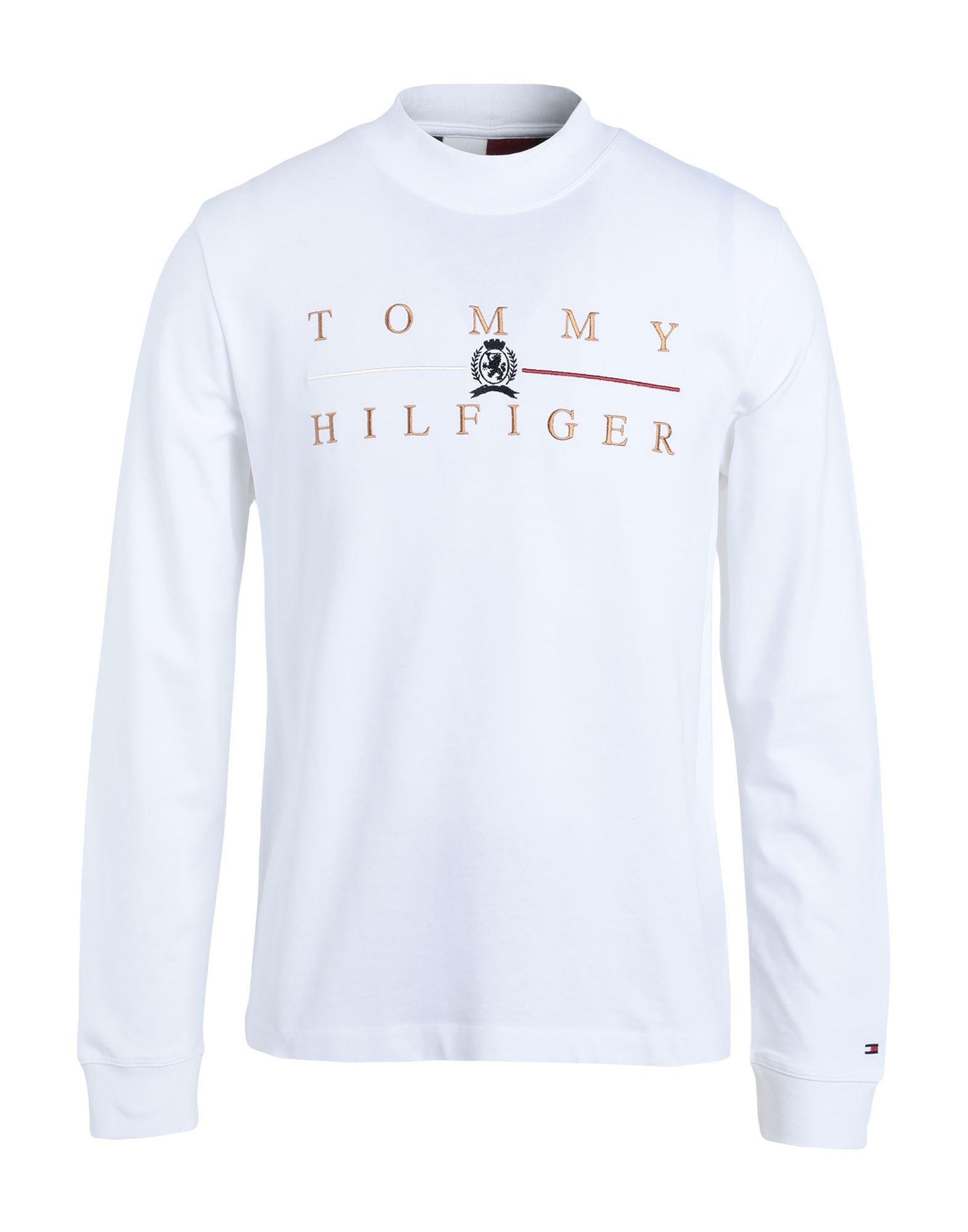 TOMMY HILFIGER トミーヒルフィガー メンズ T シャツ ICON MOCK NECK LONG T-SHIRT ホワイト
