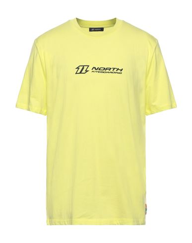 Man T-shirt Yellow Size XS Cotton, Elastane