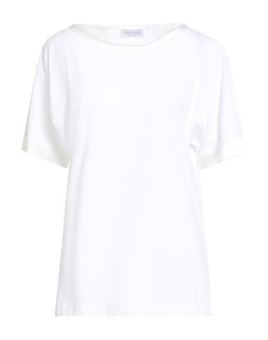Gran Sasso Woman T-shirt White Size 16 Cotton, Silk, Elastane