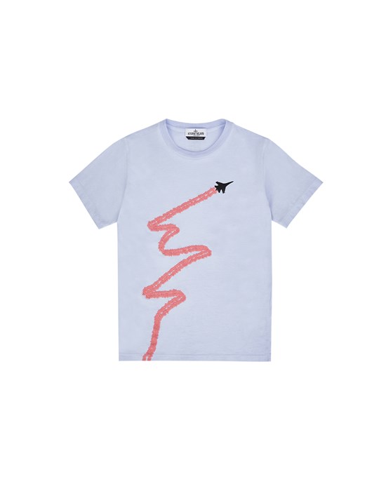T-shirt manches courtes Homme 21057 COTTON JERSEY_ ‘VAPOUR TRAIL THREE’ PRINT_GARMENT DYED Front STONE ISLAND JUNIOR