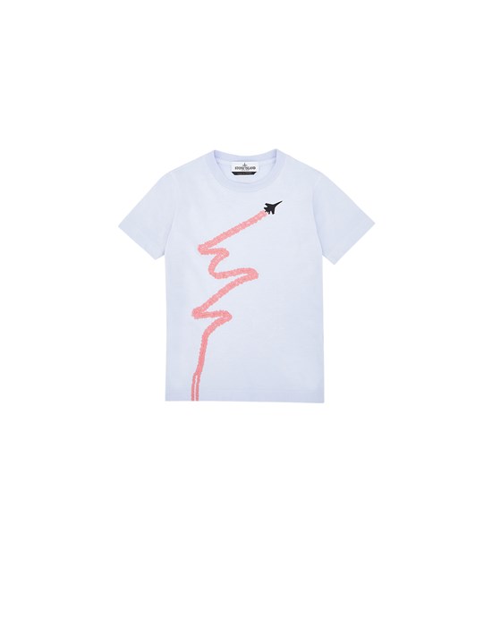 T-shirt manches courtes Homme 21057 COTTON JERSEY_ ‘VAPOUR TRAIL THREE’ PRINT_GARMENT DYED Front STONE ISLAND KIDS