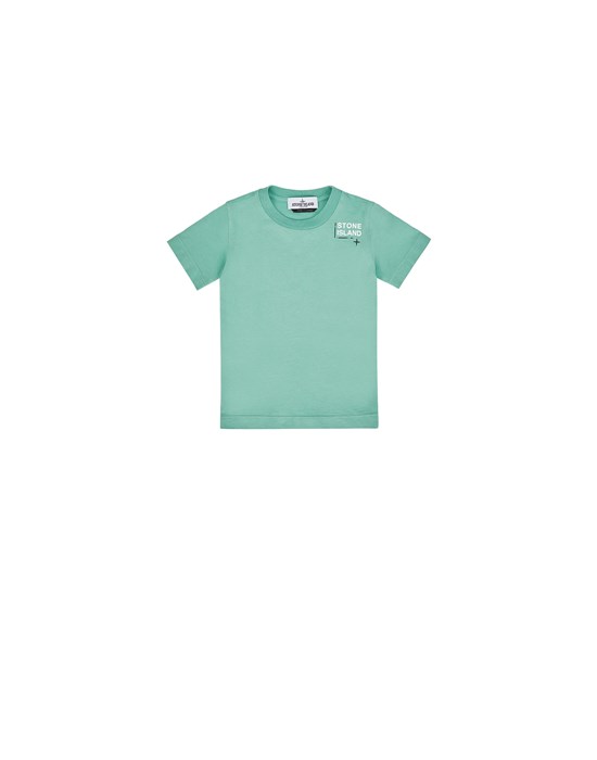 STONE ISLAND JUNIOR 21059 COTTON JERSEY 30/1,‘MICRO PRINT_ GARMENT DYED  Short sleeve t-shirt Man Light Green
