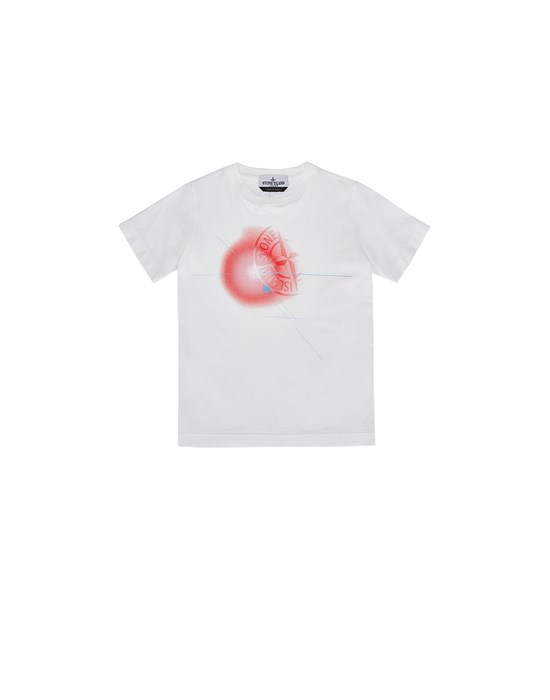 Short sleeve t-shirt Man 21055 COTTON JERSEY 30/1_‘LENS FLARE TWO’ PRINT_GARMENT DYED Front STONE ISLAND KIDS