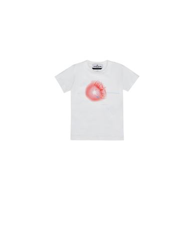 STONE ISLAND BABY 21055 COTTON JERSEY 30/1_‘LENS FLARE TWO’ PRINT_GARMENT DYED T-shirt manches courtes Homme Blanc EUR 79